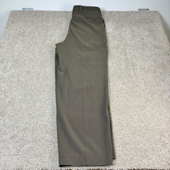 Armani Collezioni Mens Brown Herringbone Wool Blend Dress Pants Pleated 43/32 - Picture 9 of 9